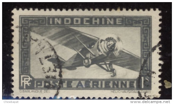 Indochine - Oblitéré - Y&T 1933 N° 11 Poste Aérienne 1pi Noir - Poste Aérienne