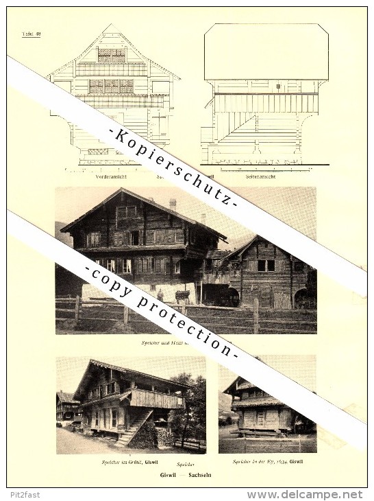 Photographien / Ansichten , 1937 , Giswil , Hergiswil Und Sachseln , Prospekt , Fotos , Architektur !!! - Giswil