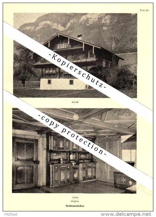 Photographien / Ansichten , 1937 , Wolfenschiessen , Brunnifeld , Prospekt , Fotos , Architektur !!! - Wolfenschiessen