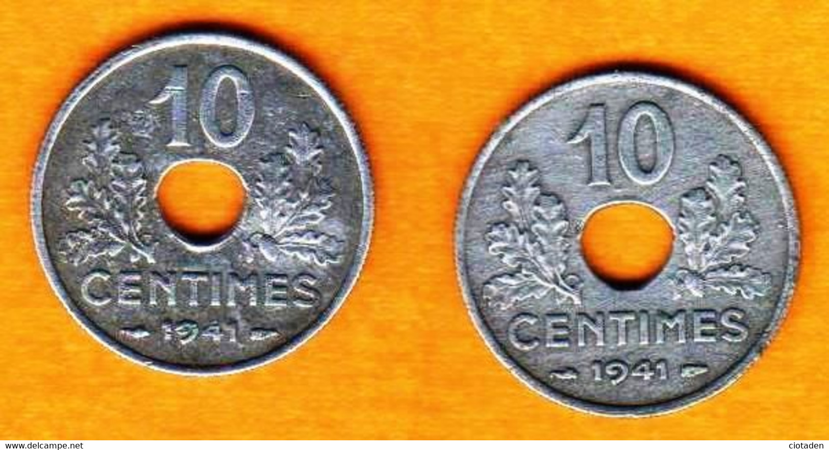 FRANCE / 10 Centimes - Etat Français - 1941 - Belles Pièces En Aluminium - 10 Centimes