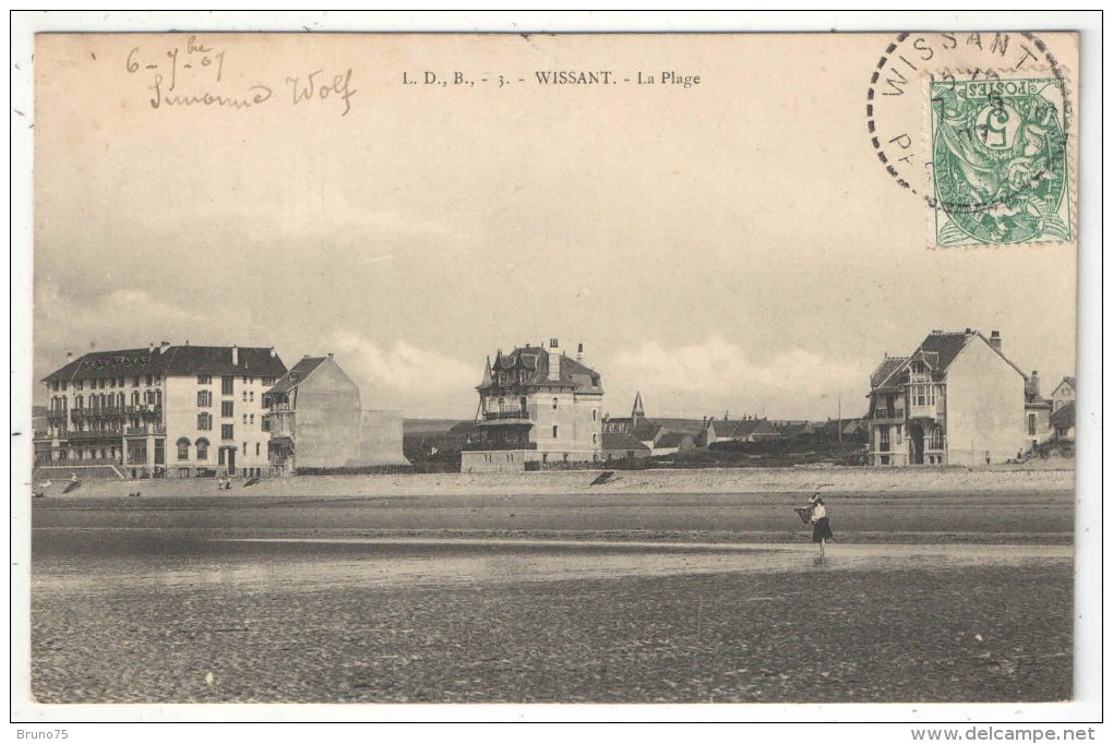 62 - WISSANT - La Plage - LD 3 - 1907 - Wissant