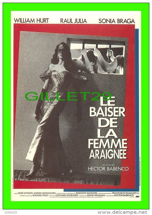 AFFICHES DE FILM "LE BAISER DE LA FEMME ARAIGNÉE" DE HECTOR BABENCO, WILLIAM HURT - No NE 253, ÉDITIONS F. NUGERON - - Affiches Sur Carte