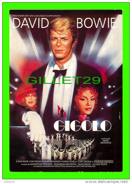 AFFICHES DE FILM "GIGOLO" DE DAVID HEMMINGS, DAVID BOWIE, SYDNE ROME - No NE 235, ÉDITIONS F. NUGERON - - Affiches Sur Carte