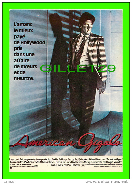 AFFICHES DE FILM "AMERICAN GOGOLO" RICHARD GERE - No E 87, ÉDITIONS F. NUGERON - - Manifesti Su Carta