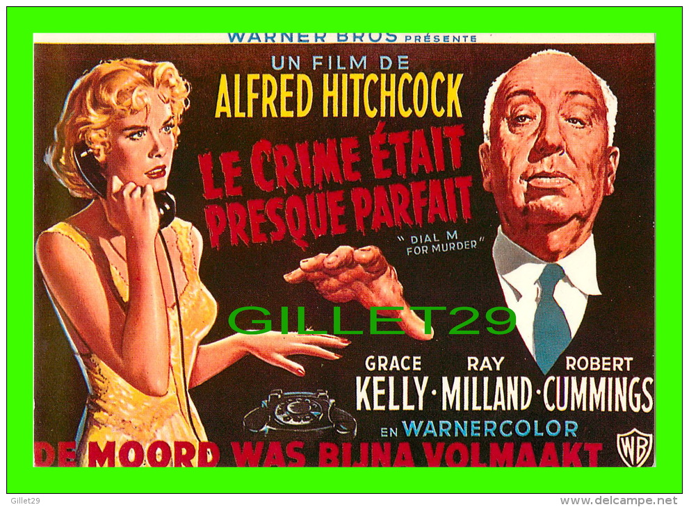 AFFICHES DE FILM "LE CRIME ÉTAIT PRESQUE PARFAIT" ALFRED HITCHCOCK, GRACE KELLY  - No E 66, ÉDITIONS F. NUGERON - - Affiches Sur Carte