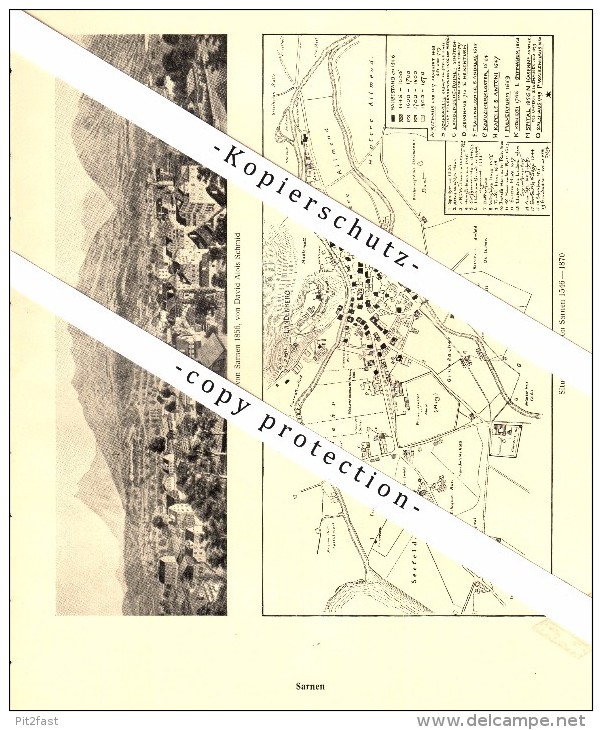 Photographien / Ansichten , 1937 , Stans Und Sarnen , Dorfansicht , Prospekt , Fotos , Architektur !!! - Sarnen