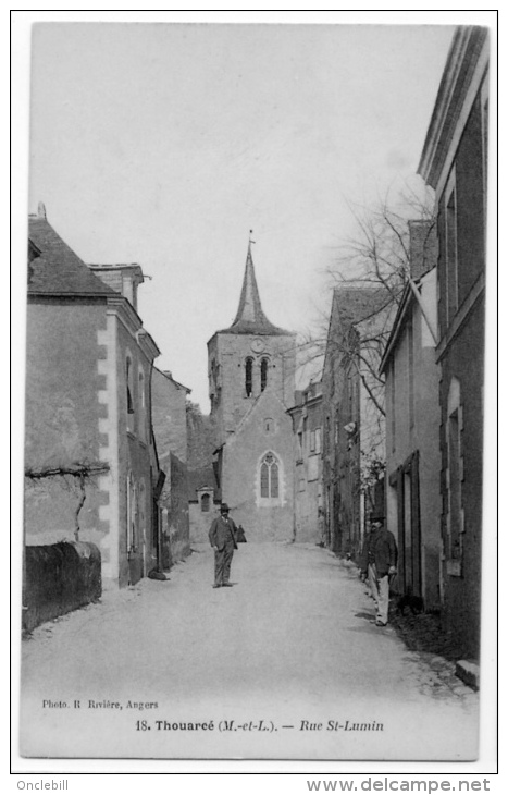 Thouarcé Maine Loire Rue St Lumin Animée 1902 Dos Non Divisé état Superbe - Thouarce