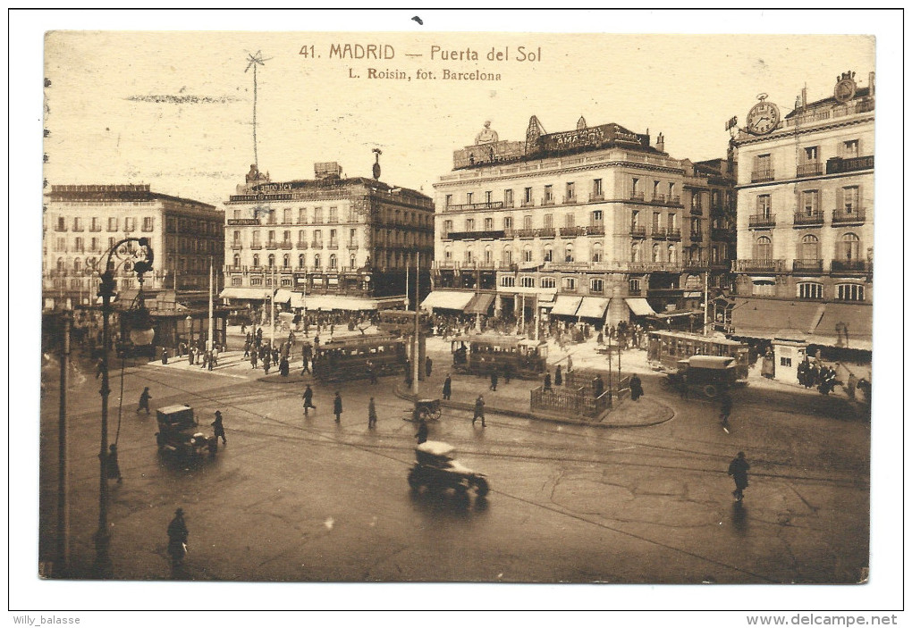 CPA - Espagne - Espana - MADRID - Puerta Del Sol - Tram   // - Madrid