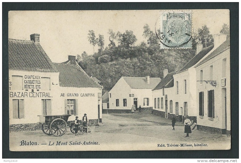 Blaton - Le Mont Saint-Antoine. Belle Animation. 2 Scans. - Bernissart