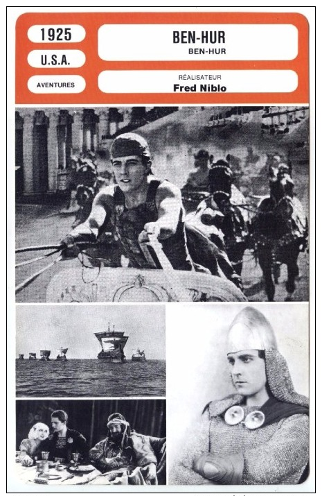 Fiche De Mr Cinéma - U.S.A - BEN-HUR  1925 - Altri & Non Classificati