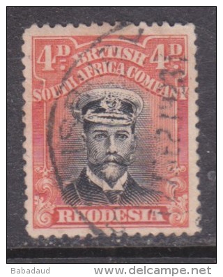 Southern Rhodesia , 1913, 4d Black &amp; Orange-red, Die III, Perf 14 ; C.d.s. Used - Southern Rhodesia (...-1964)