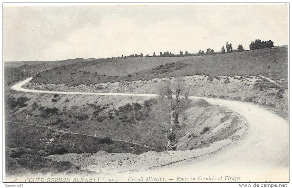 COUPE GORDON BENNET - 1905 - Circuit MICHELIN - Route En Corniche La Godivelle  (cpa 63) - Rallyes