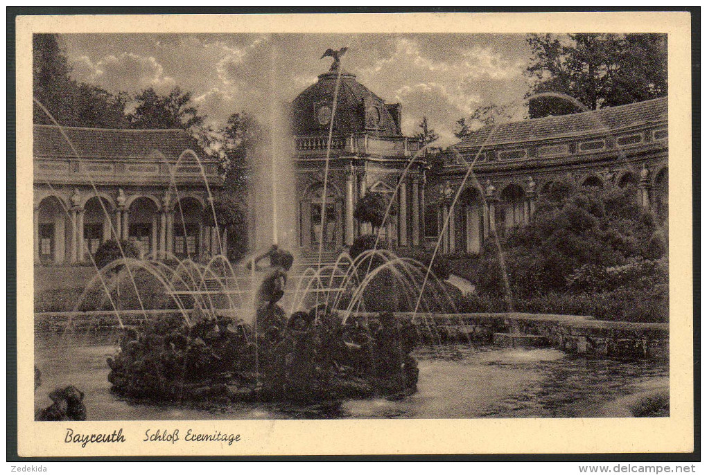 1054 Portofrei - Alte Ansichtskarte - Bayreuth Schloß Eremitage N. Gel TOP - Bayreuth