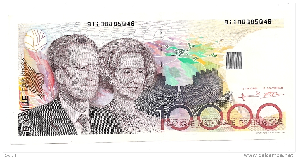 BELGIE,BELGIUM,BELGQUE,BE LGIEN,10000BF KONING BOUDEWIJN EN FABIOLA UNC - 10000 Franchi