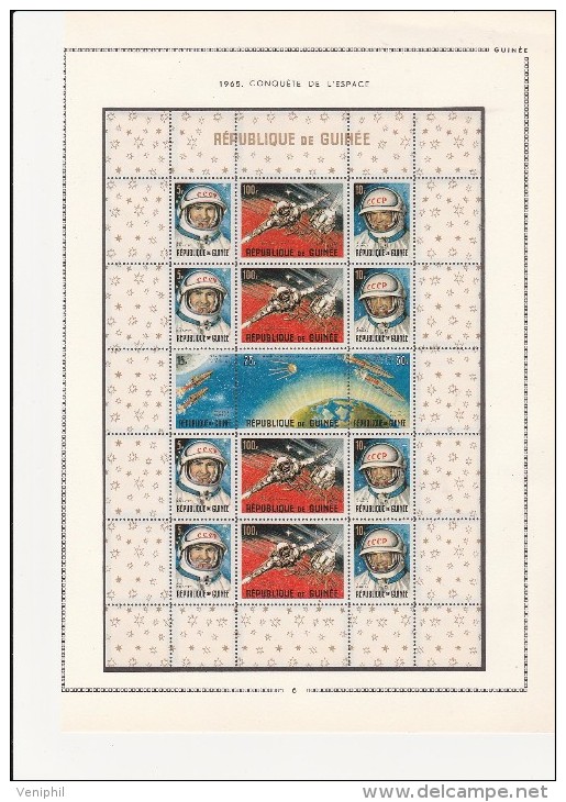 GUINEE -BLOC FEUILLET COSMOS N° 8 ET 9 NEUFS X  -ANNEE 1965 - República De Guinea (1958-...)