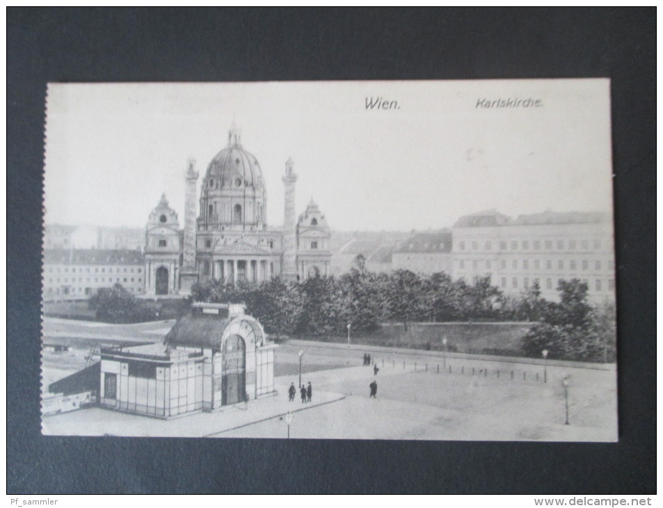 Österreich Ca. 1910 Wien Karlskirche. Verlag B.K.W.I. - Iglesias