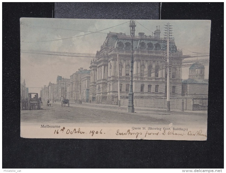 AUSTRALIE - VICTORIA - Cp De Melbourne Voyagée Pour La France En 1906 - Aff. Plaisant - A Voir - Lot P11202 - Lettres & Documents