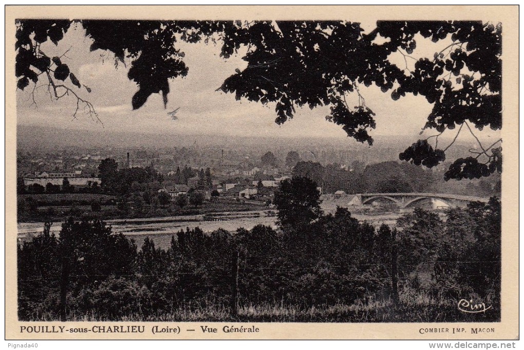 Cp , 42 , POUILLY-sous-CHARLIEU , Vue Générale - Autres & Non Classés