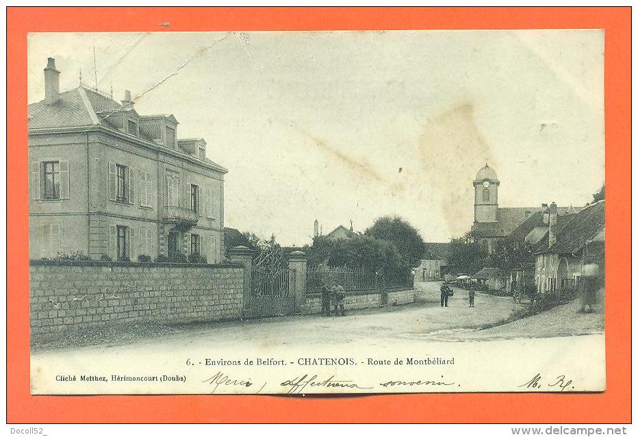 Dpt  90  Chatenois  "  Route De Montbeliard  " Carte Precurseur - Châtenois-les-Forges