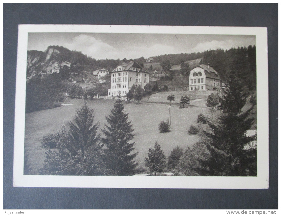 AK Österreich 1934 Kurhaus Vom Weißen Kreuz. Breitenstein Am Semmering. Phot. F. Knozer - Hotels & Gaststätten