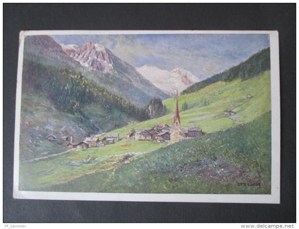 AK Österreich 1925 Künstlerkarte Otto Luhde. Rems A.d. Dnau.Motiv:  Lanersbach Im Tuxertal - Sonstige & Ohne Zuordnung