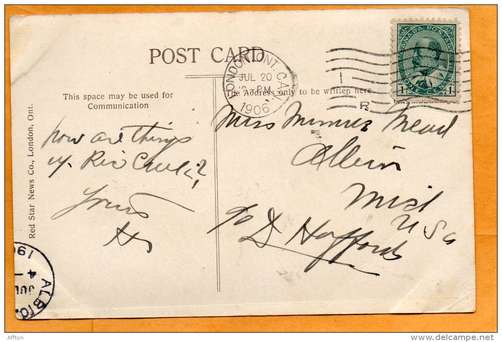 Market London Ontario 1906 Postcard - Londen