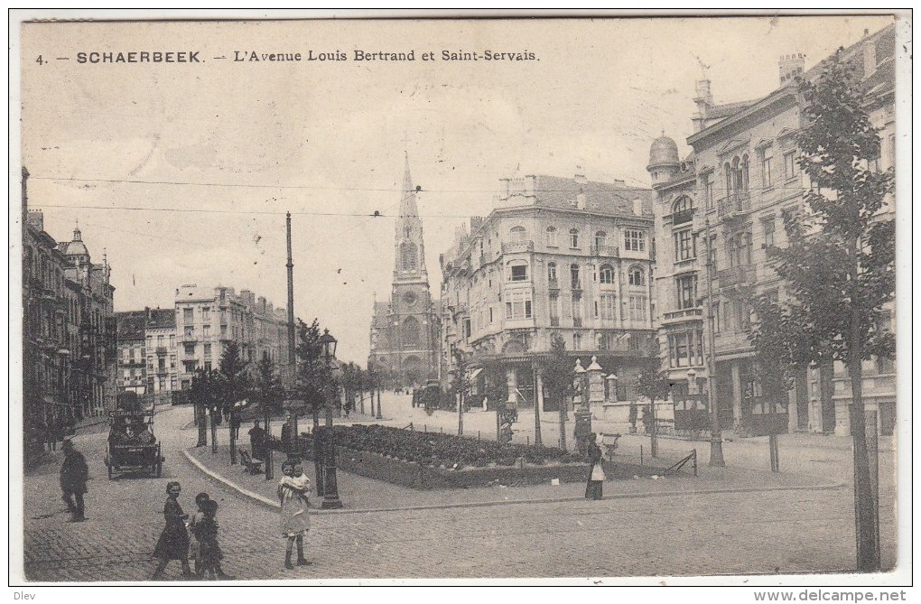 Schaerbeek - L' Avenue Louis Bertrand Et Saint-Servais - Animée - 1910 - Edit. L. Lagaert N° 4 - Schaerbeek - Schaarbeek