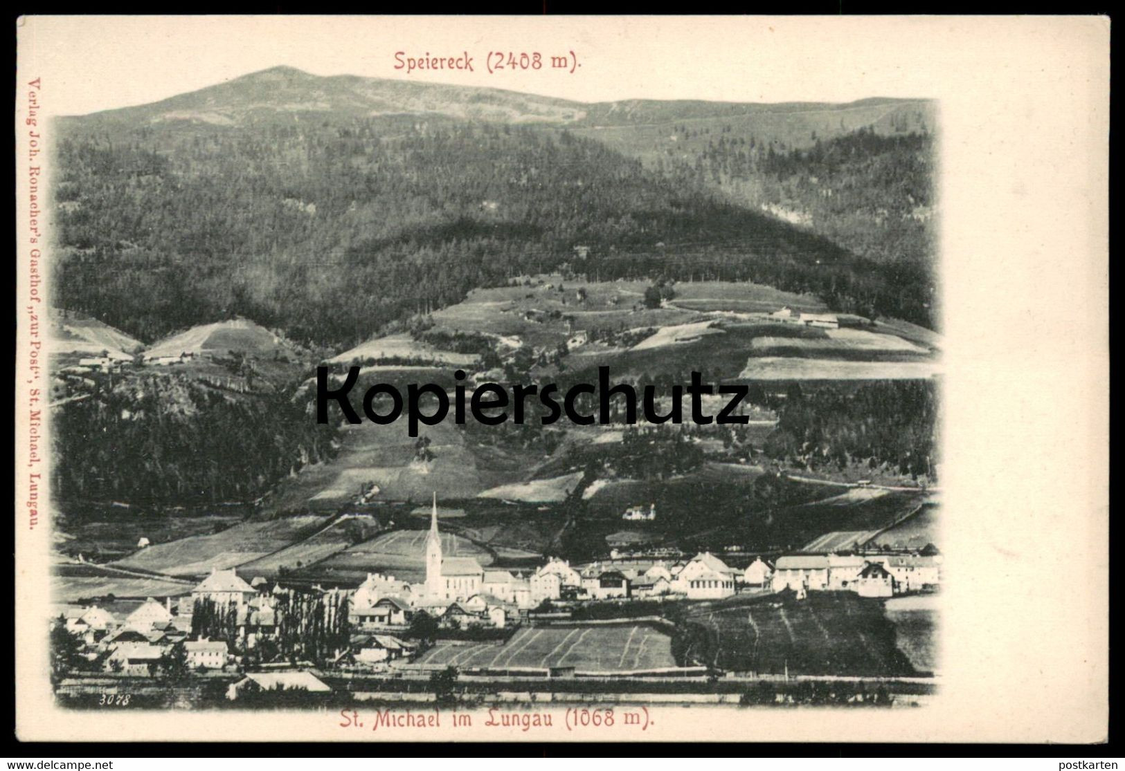 ALTE POSTKARTE SANKT MICHAEL IM LUNGAU ST. (1068 M) MIT SPEIERECK (2408 M) Österreich Austria Ansichtskarte Postcard AK - St. Michael Im Lungau