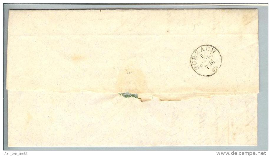 Heimat AG Windisch 1867-03-06 Lang-O Blau Nach Zurzach - Storia Postale