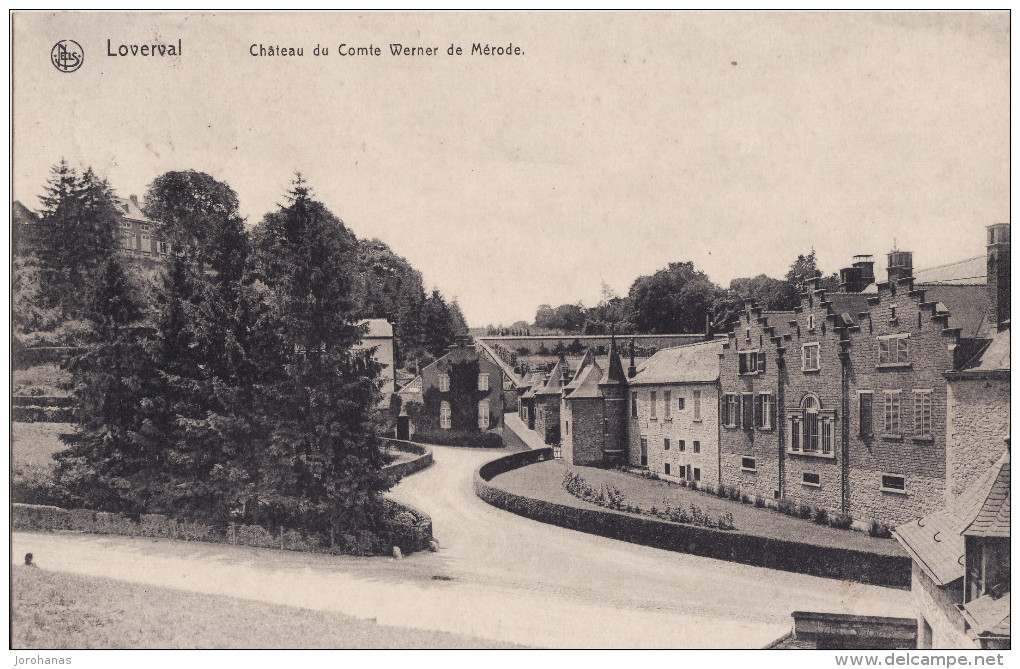 Gerpinnes Loverval - Chateau Du Comte Werner De Mérode ( Nels ) Obliteration Couillet 1912 Afstempeling - Gerpinnes