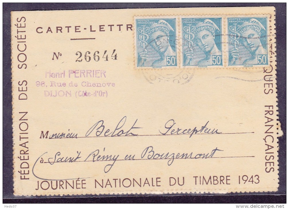 France Type Mercure Sur Lettre - 1938-42 Mercurio