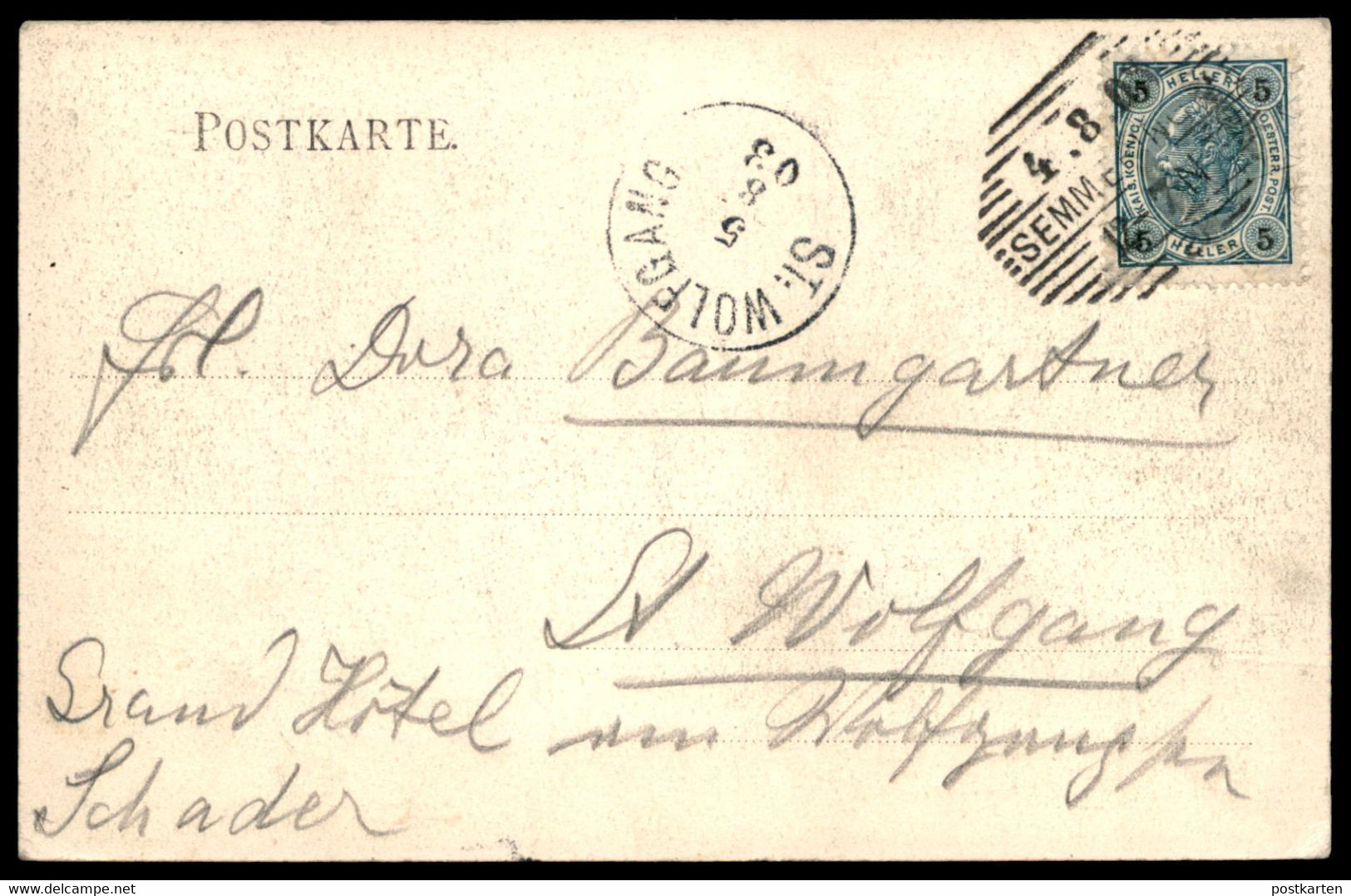 ALTE POSTKARTE KAPELLE AM SEMMERING 1903 Chapel Church Österreich Austria Autriche Ansichtskarte Postcard Cpa AK - Semmering