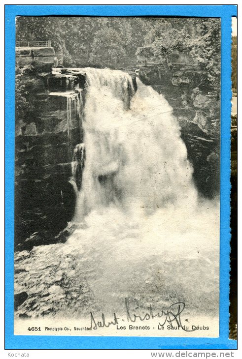 GG604, Les Brenets, Le Saut Du Doubs, 4651, Circulée 1906 - Les Brenets