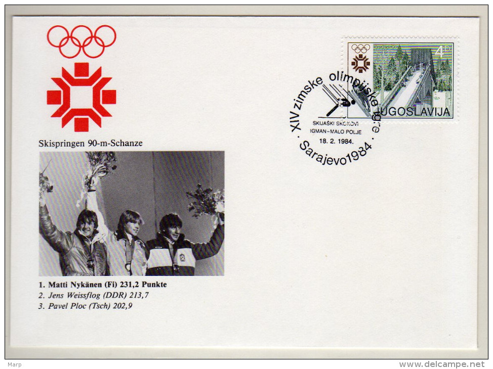 Yugoslavia Olympic Winter Games Sarajevo 1984 Medaille Winner Cover - Winter 1984: Sarajevo