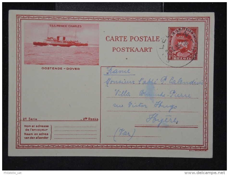 BELGIQUE - Entier Postal De Louvain Pour La France En 1935 - A Voir - Lot P11226 - Illustrated Postcards (1971-2014) [BK]