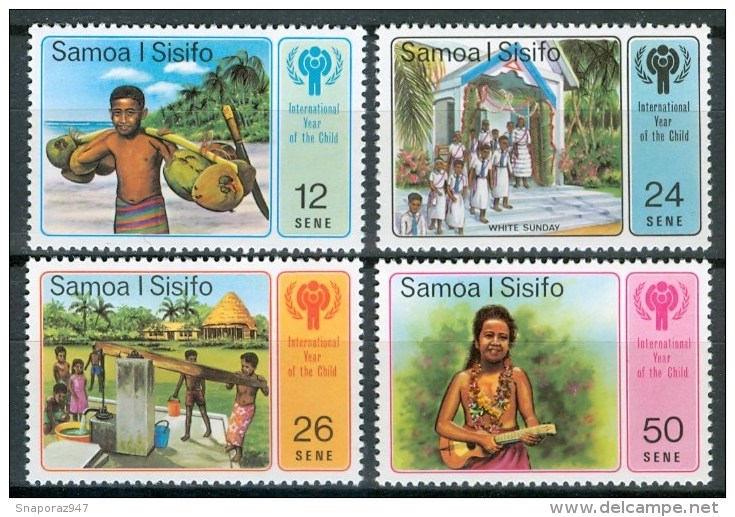 1979 Samoa Sisifo Infanzia Childhood Enfance Set MNH** Y64 - UNICEF