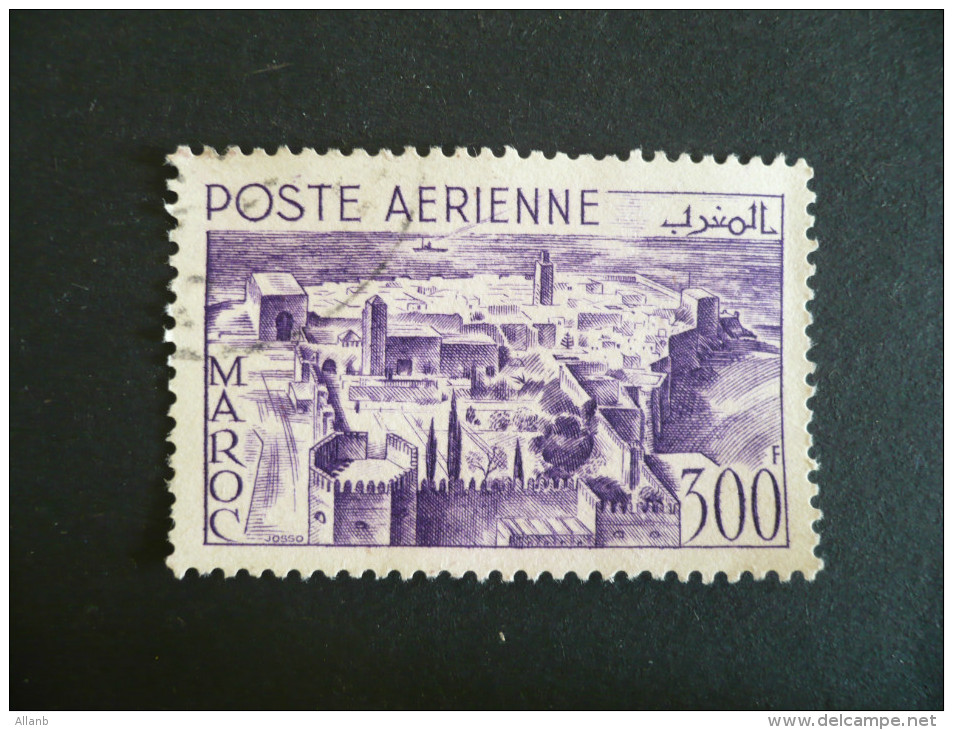 Maroc - 1951 Poste Aérienne - Kasbah Des Oudayas à Rabat - 300 F. Violet N° PA 82 Oblitéré - Aéreo