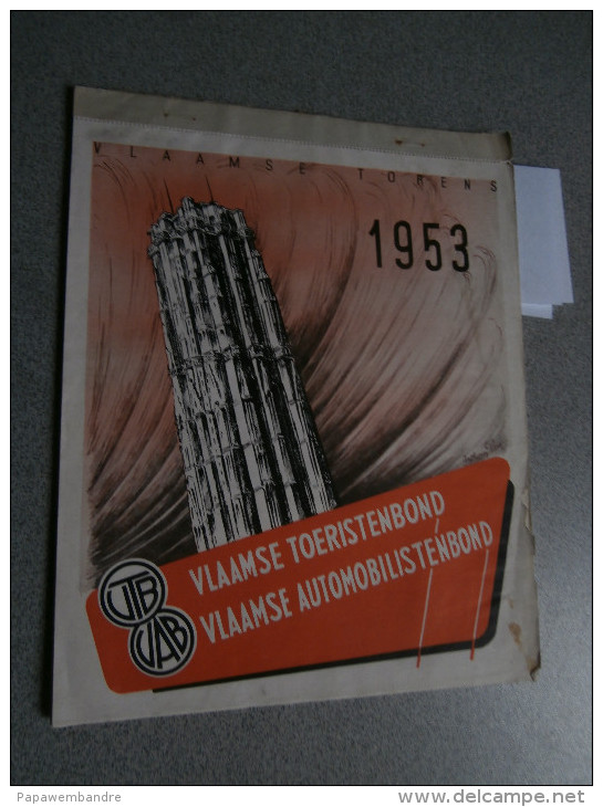 Kalender "Vlaamse Torens" VTB - VAB 1953 : Oudenaarde, Aarschot, Tienen, Gent, - Grand Format : 1941-60