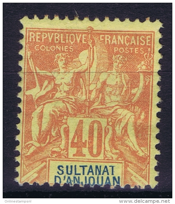 Anjouan   Yv Nr 10 MH/*, Avec  Charnière , Mit Falz - Unused Stamps