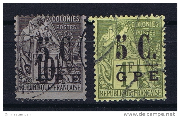 GuadeloupeYv Nr 10 + 11 Used Obl. - Gebruikt