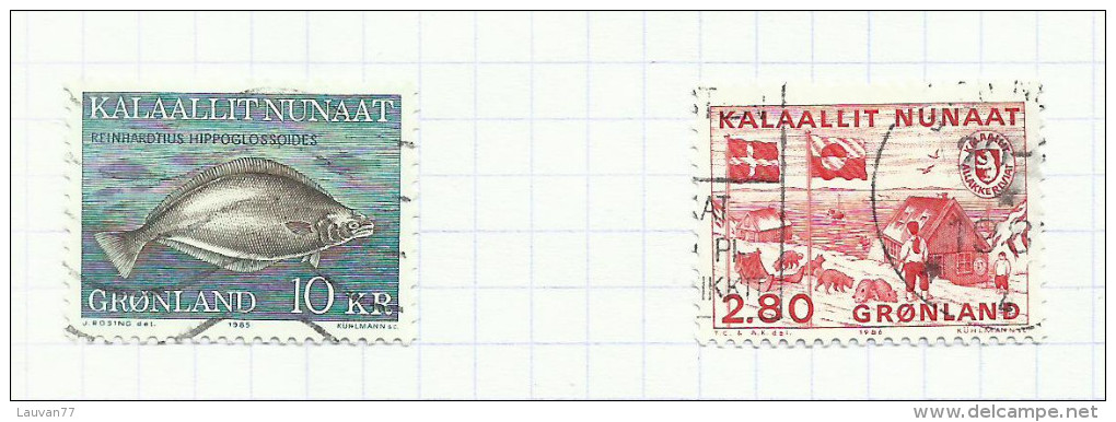 Groenland  N°150, 151 Cote 6.25 Euros - Gebruikt