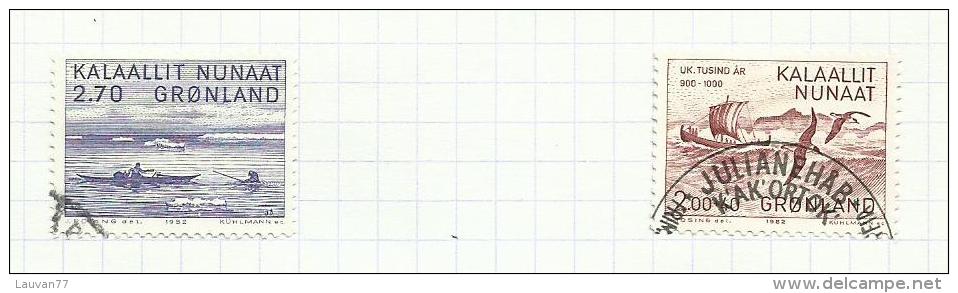 Groenland  N°124, 125 Cote 3.25 Euros - Gebruikt