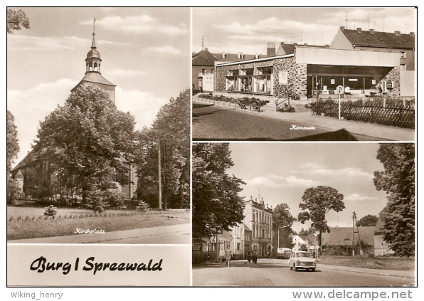 Burg Im Spreewald - S/w Mehrbildkarte 2 - Burg (Spreewald)