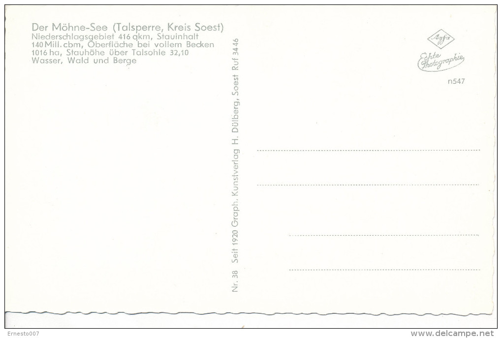 Deutschland, PK/CP, Möhnesee, Ungebraucht, - Siehe Scan *) - Soest