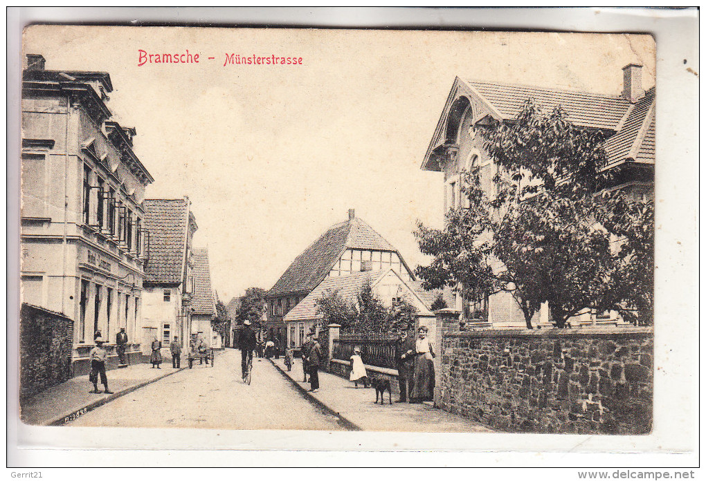 4550 BRAMSCHE, Münsterstrasse, 1908, Druckstelle - Bramsche