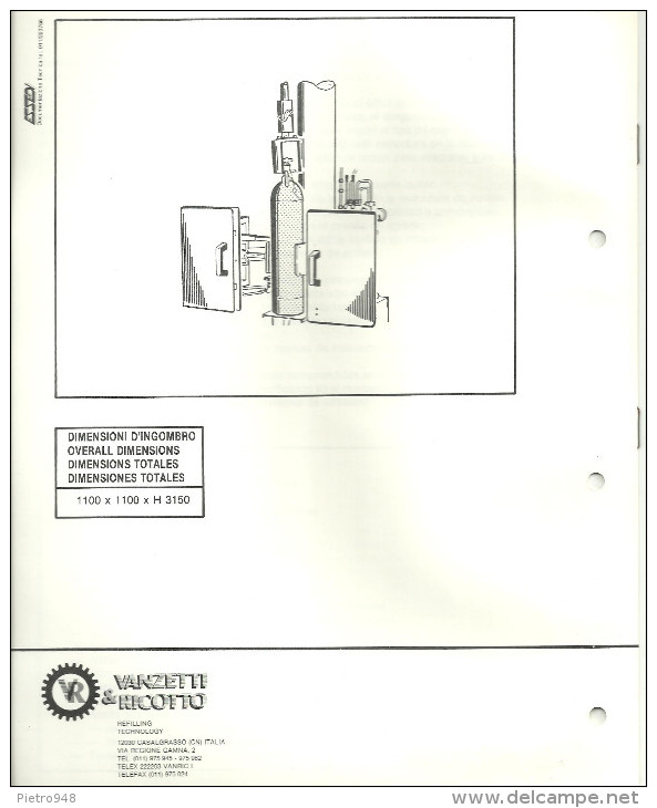 Catalogo, Depliant Estintori, Avvitatore/Svitatore Idraulico, Mod. IDRO 3 Vanzetti E Ricotto - Altri & Non Classificati