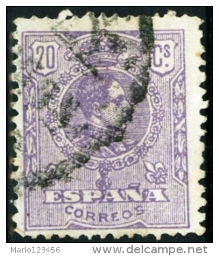 SPAGNA, SPAIN, ESPANA, COMMEMORATIVO, ALFONSO XIII, 1909, FRANCOBOLLO USATO, Mi 235A, Scott 301, YT 247 - Usati