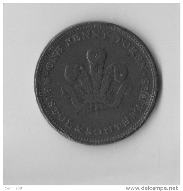 ONE PENNY TOKEN.BRISTOL ET SOUTHW WALES.VIETUTE ET INDUSTRIA.1811 - Autres & Non Classés