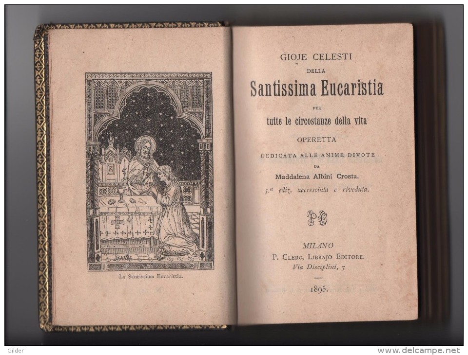 Antico Libro  "Gioje Celesti" Del 1895 - Libros Antiguos Y De Colección