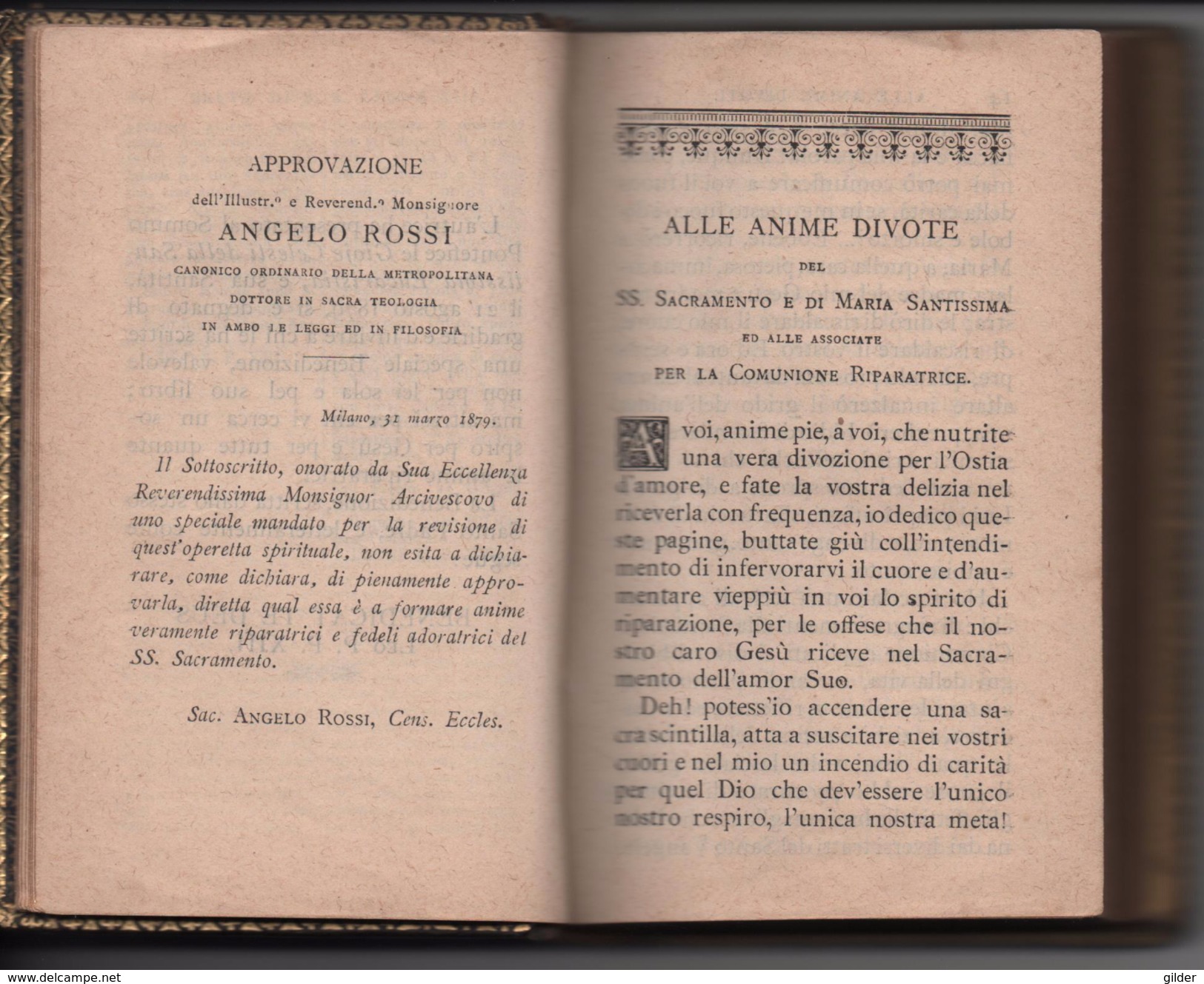 Antico libro  "Gioje celesti" del 1895